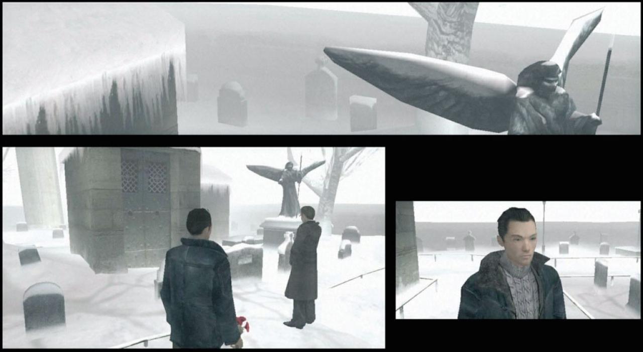 [04/12/2006] Filmreife Erzählstruktur: Grafikeffekte wie den Splitscreen, den man von TV-Serien à la 24 kennt, bauten die Fahrenheit-Macher in ihr Spiel ein, um die Geschichte noch mitreißender zu machen.