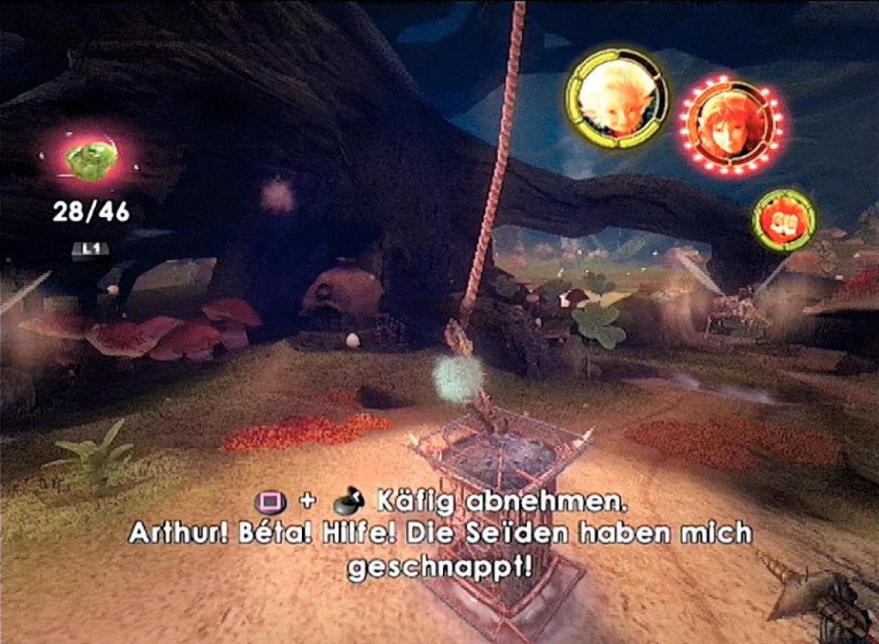 [19/01/2007] Alles geben: Um die Prinzessin aus dem Käfig zu holen, müsst ihr fest am Seil ziehen. 