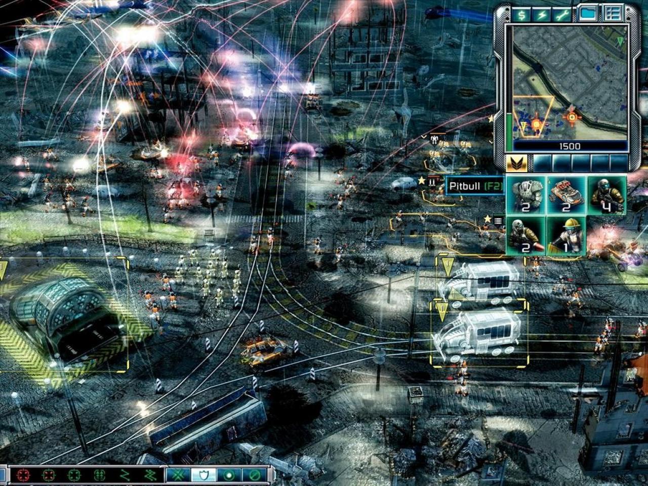 [19/03/2007] Dieses Bild zeigt einen der größten Mängel des Spiels -- vor lauter Effekten kann man seine Einheiten kaum ausmachen. (PC) 