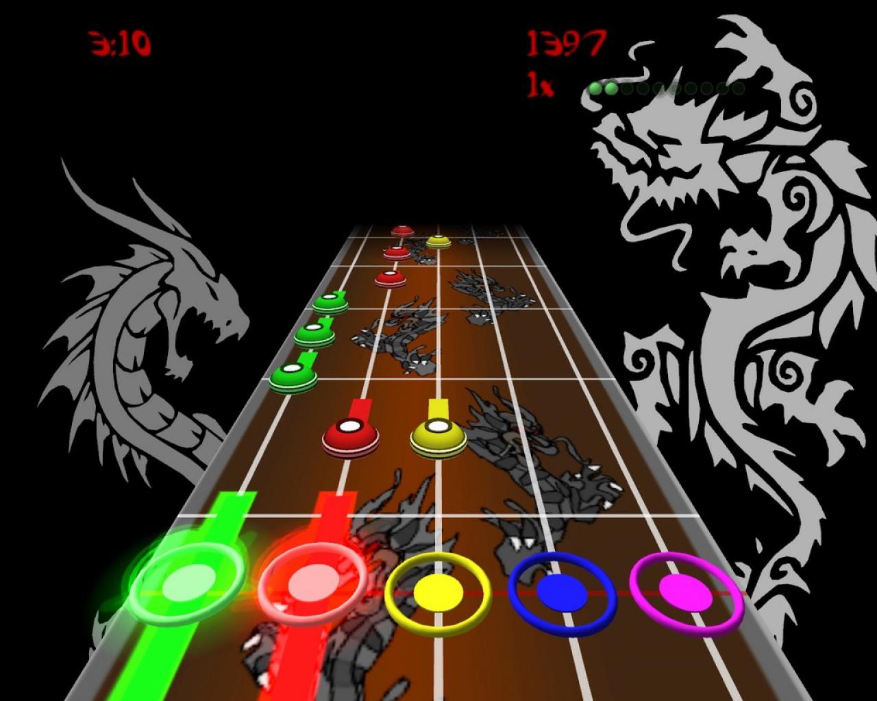 [13/03/2007] Mit der so genannten Dragon-Mod kommt etwas mehr Leben in die Grafikbude. Frets on Fire ist ein Hobby-Projekt und wird von Fans erweitert. 