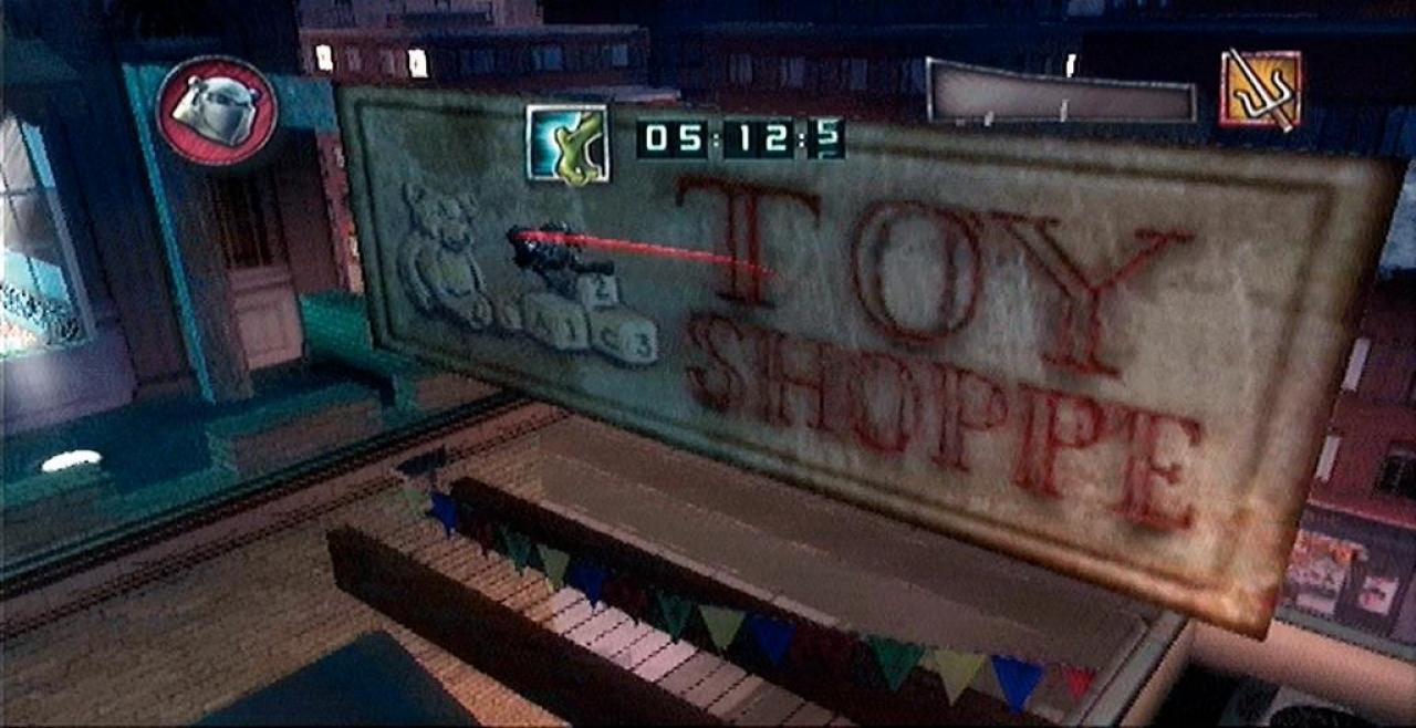 [19/03/2007] ¥ Schnell wie der Blitz: Wände und Werbeschilder nutzt ihr, um Abgründe zu überwinden. 