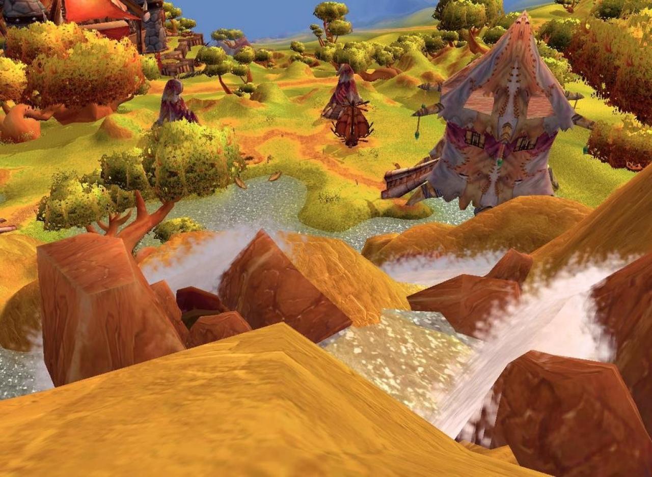 [29/05/2007] Riesige Welt, stilisierter Comic-Look in bunten Farben, der auf dem WarCraft-Universum aufbaut. Aber technisch veraltete Grafik-Engine. 