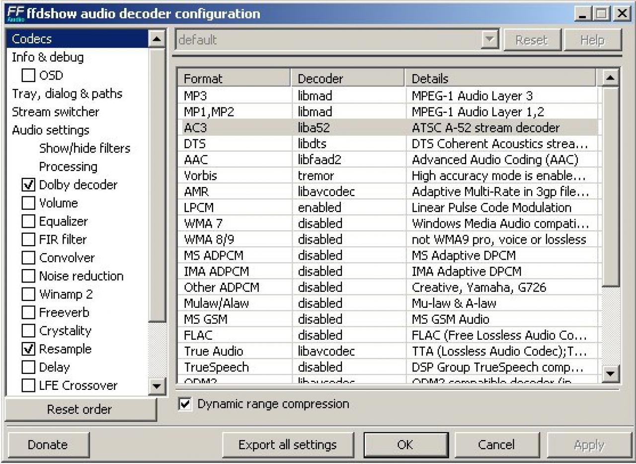 [30/05/2007] So stellen Sie den Audiodecoder ein