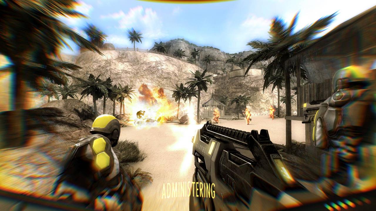[17/07/2007] Haze - Nektar hat aber auch gar nichts mit Bienen und Honig zutun. Zumindest in der Welt des Ego-Shooters Haze. Dort nehmen Söldner die bewusstseinsverändernde Droge, weil sie die Effizienz auf dem Schlachtfeld erheblich steigert. 