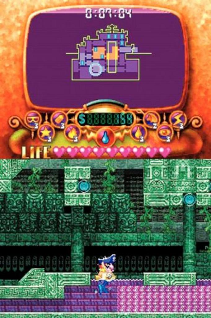 [02/07/2007] Unten lenken Sie Wario, der obere Bildschirm zeigt eine Karte. 