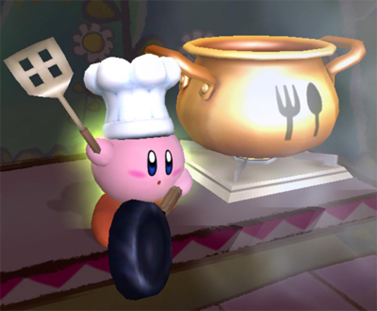 [09/10/2007] Auf Partys sollte stets für ausreichend Snacks gesorgt sein. Mit Kirby als Gast kann sich das schnell problematisch gestalten. Die rosa Kugel saugt ungeachtet alles ein, was ihr irgendwie essbar vorkommt - und das könnten auch andere Partygäste sein!