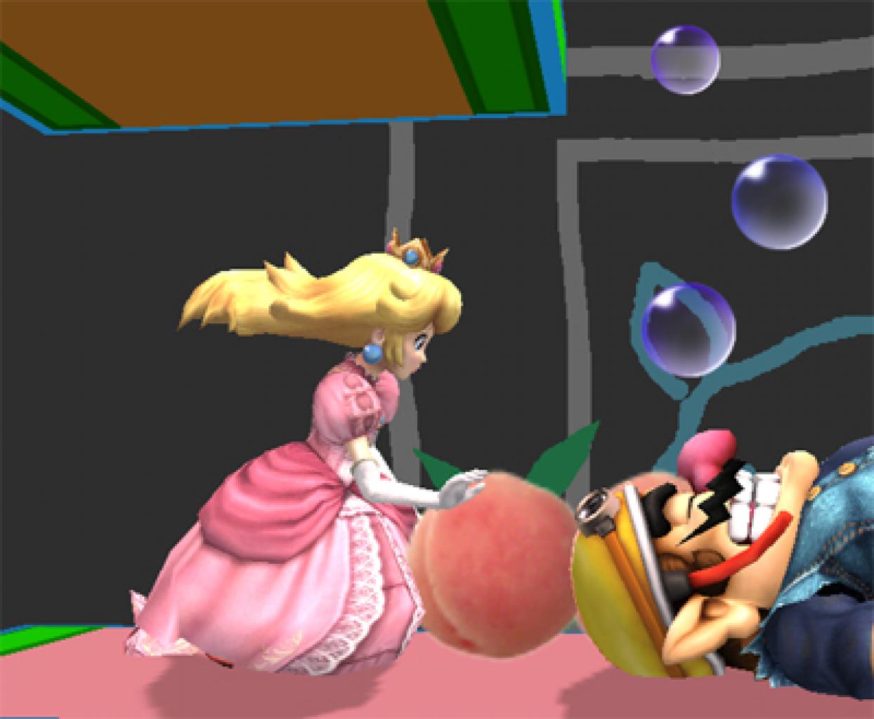 [19/10/2007] Die blonde Schönheit Prinzessin Peach ist nett anzusehen und schon allein deshalb für eine Fete wie gemacht. Aber stellt euch nur mal all die Rechnungen vor, die nach so einer Party darauf warten, bezahlt zu werden. Wenn wir uns ein wenig gut mit Marios Geliebter stellen, lässt Daddy Peach bestimmt die eine oder andere Münze herausspringen.