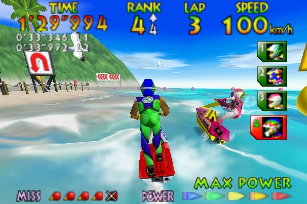 [27/11/2007] Wave Race 64: Stunts, Verfolgungsjagden und irrsinnige Drehungen im und über dem Wasser. Purer Jetski-Spaß!