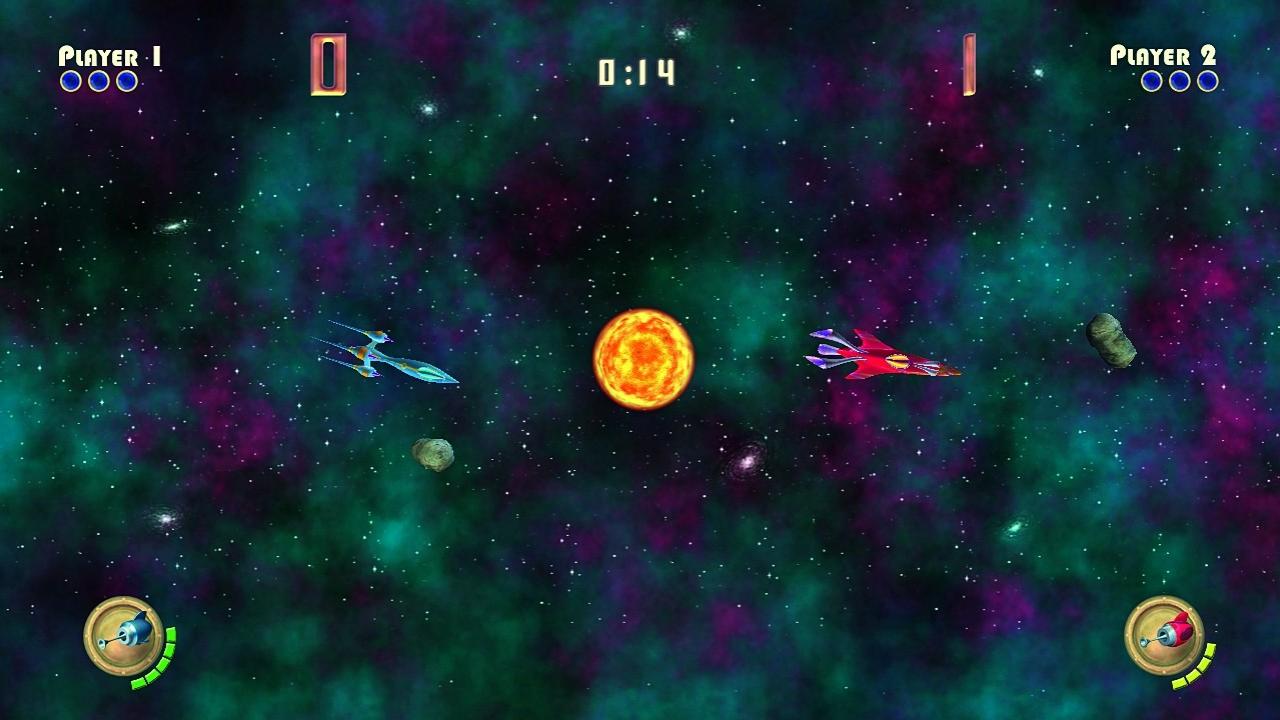 [15/03/2008] Remake: So hat das Spielgeschehen von Spacewar! 1961 natürlich nicht ausgesehen.