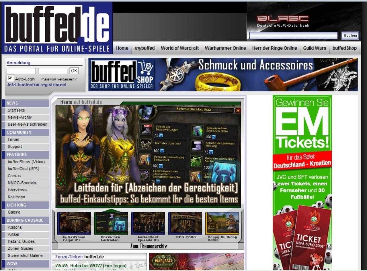 [01/05/2008] www.buffed.de, die erste Adresse im Internet für alle Online-Rollenspieler 