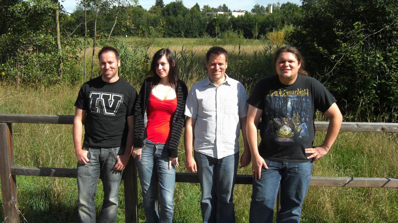 [18/08/2008] Das Team für Leipzig (v. l. n. r.): Andy, Katharina, Thomas und Simon