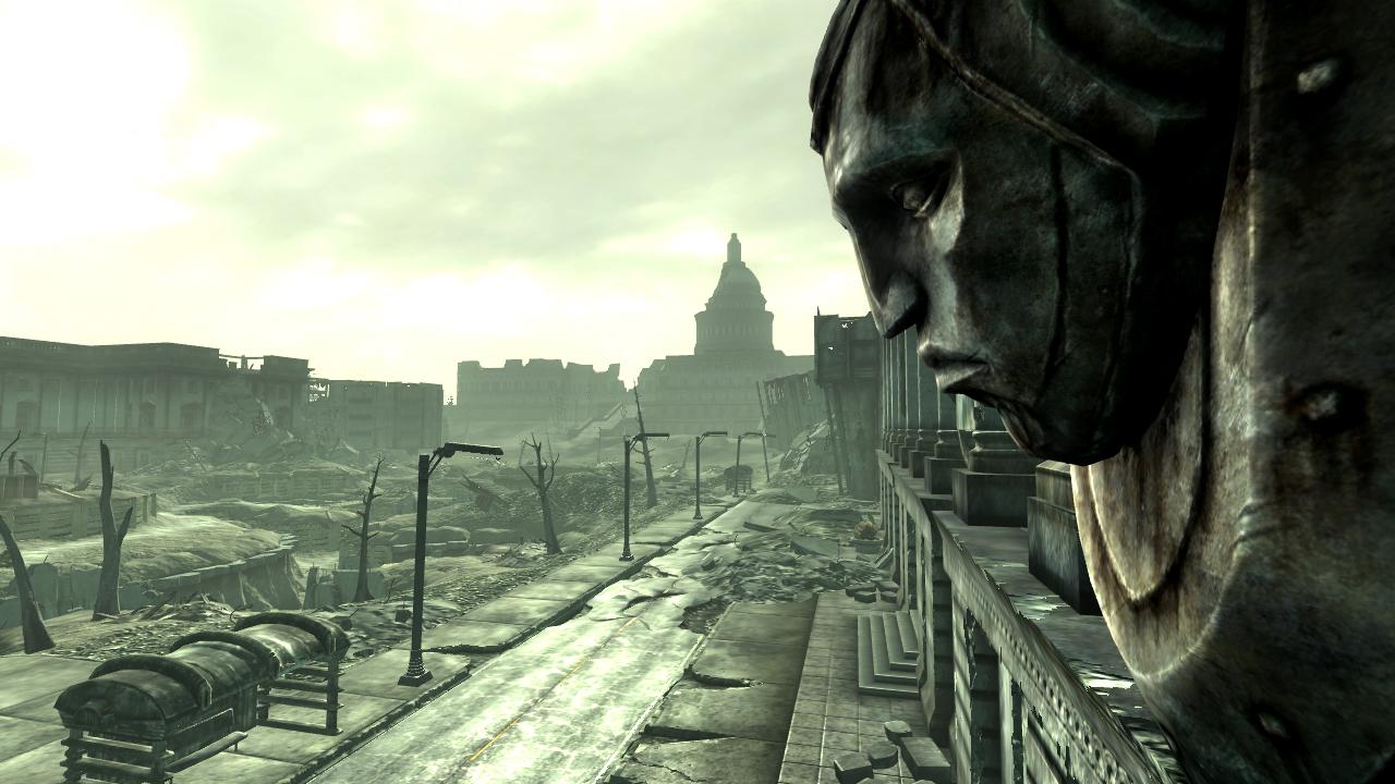 [08/10/2008] Fallout 3 - Einsame, zerstörte Welt. Wie wohl die Zivilisation vor dem Krieg funktionierte?