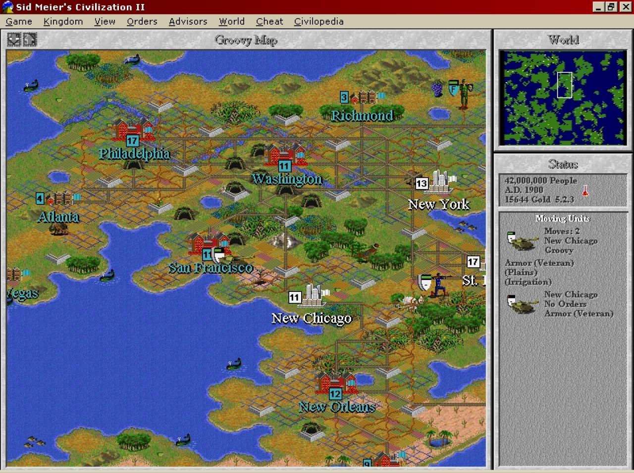 [06/10/2008] Platz 18 mit 1,6 Prozent der Stimmen: Civilization 2 (1996)