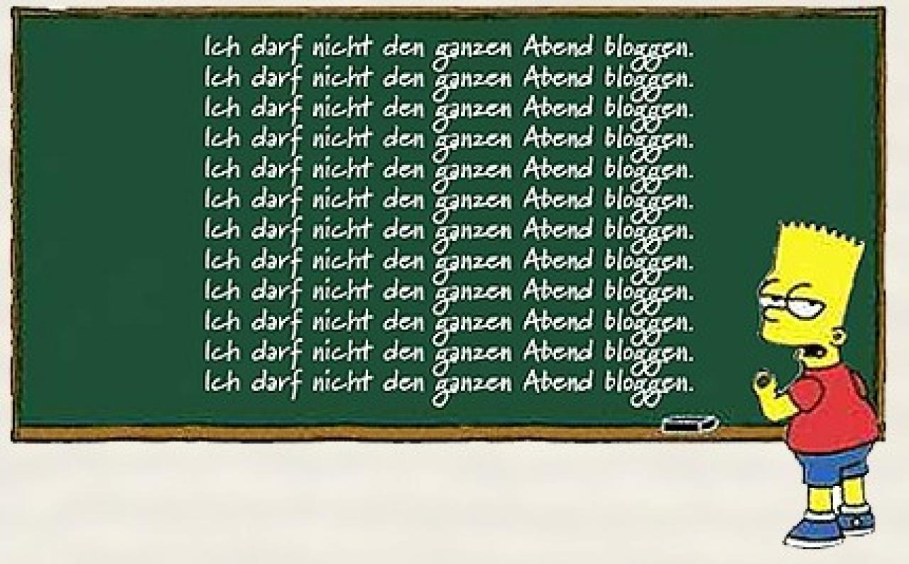 [24/10/2008] Bart darf auch nicht mehr bloggen