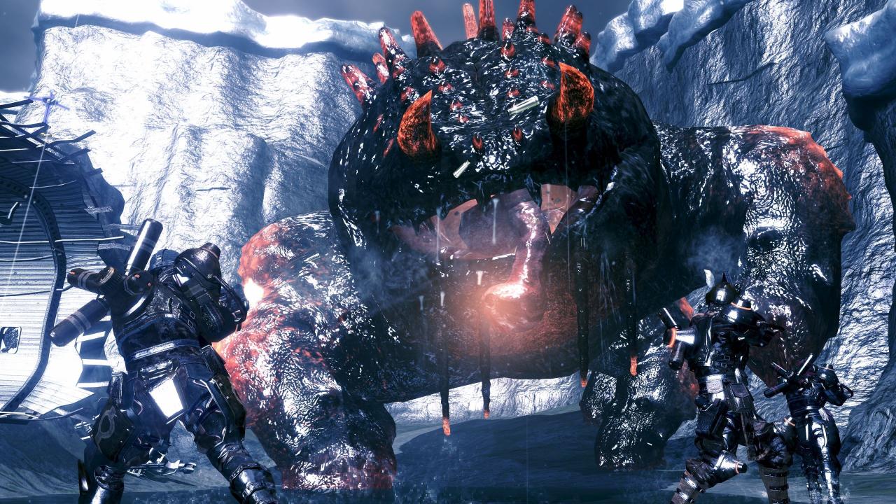 [25/02/2009] Riesenkröte aus Lost Planet 2 - In Märchen verwandeln sich Frösche nach einem Kuss in Prinzen. Ob das auch auf die schleimige Amphibie aus Lost Planet 2 zutrifft, wissen wir nicht (und wollen wir irgendwie auch nicht wissen). Einfach widerlich.