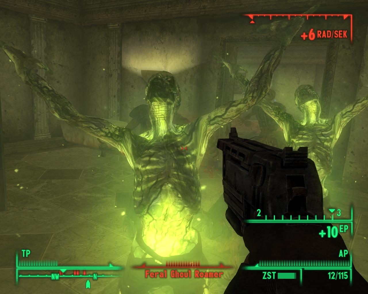 [23/03/2009] In Fallout 4 dürfen die Ghule nicht fehlen. Sie waren einst Menschen und sind durch radioaktive Strahlung mutiert. Ihr Körper verfällt wie bei einem Zombie. Die Menschen unterteilen die Wesen in wilde und zivilisierte Ghule. Letztere verhalten sich immer noch menschlich, sehen aber wie verstrahlte Untote aus.