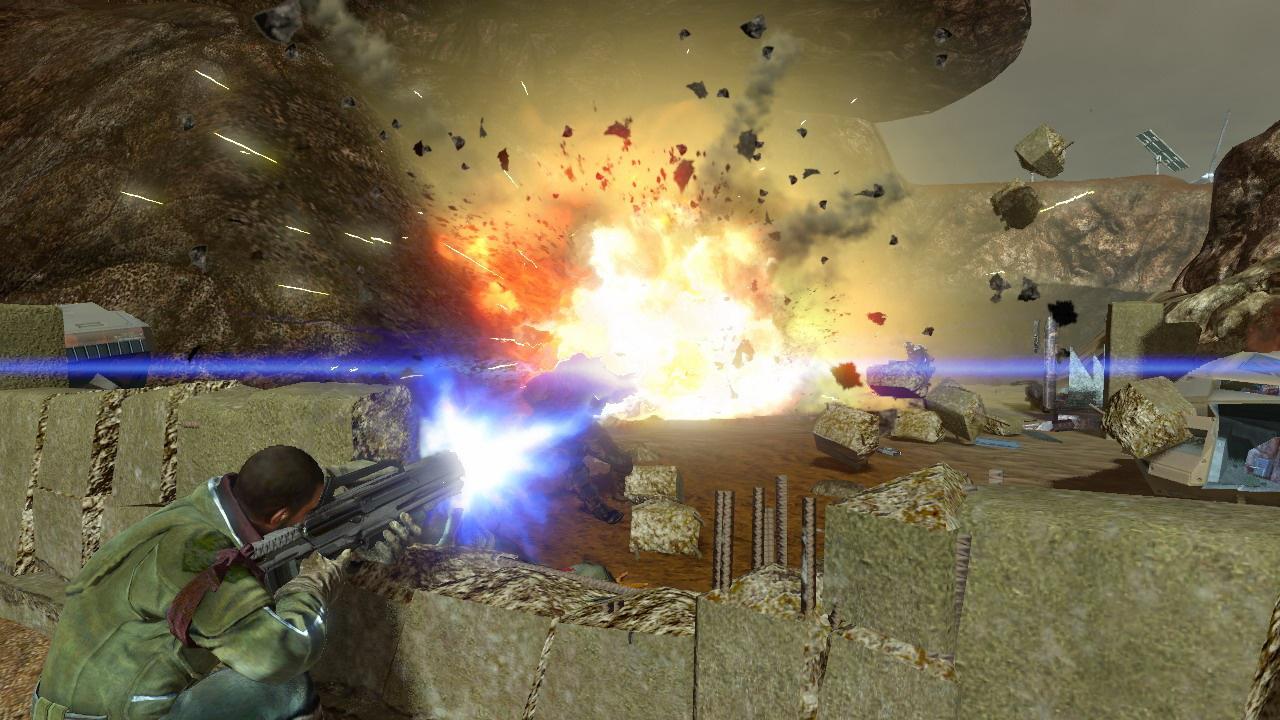 [20/05/2009] Red Faction: Guerilla spielt sich in vielerlei Hinsicht wie GTA. Der größte Unterschied ist die Zerstörungsmechanik. Jede Struktur kann zerstört werden. Dieses Feature machte die Feuergefechte äußerst spaßig und verlieh dem Spiel taktischen Tiefgang.