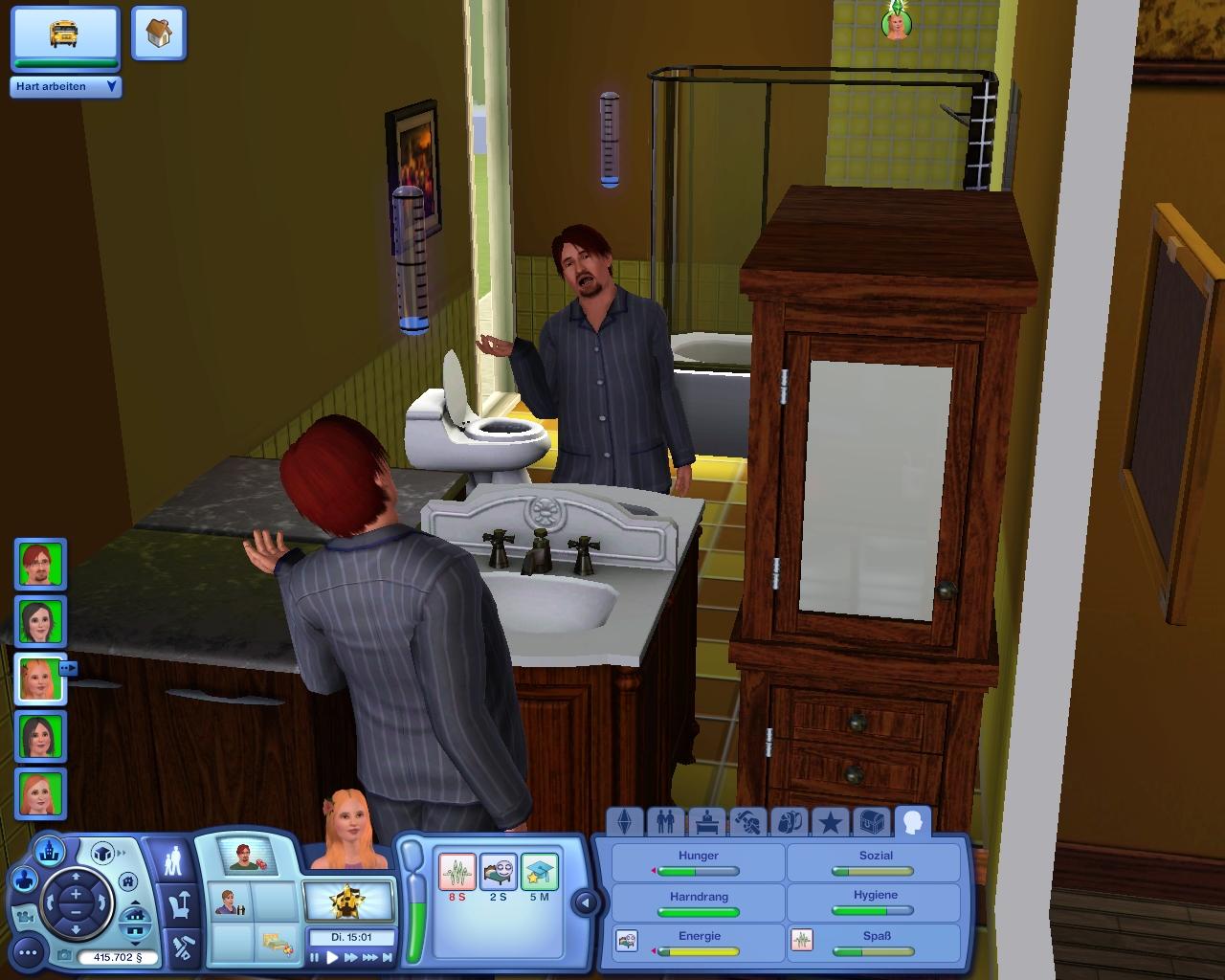 [05/06/2009] Natürlich brauchen auch die Sims eine Toilette. Sie gehören nämlich mit zu den rar gesäten Spielfiguren, die ab und an das stille Örtchen aufsuchen müssen. Und gelingt das ein Mal nicht, dann landet die Misere ganz schnell in der Hose.