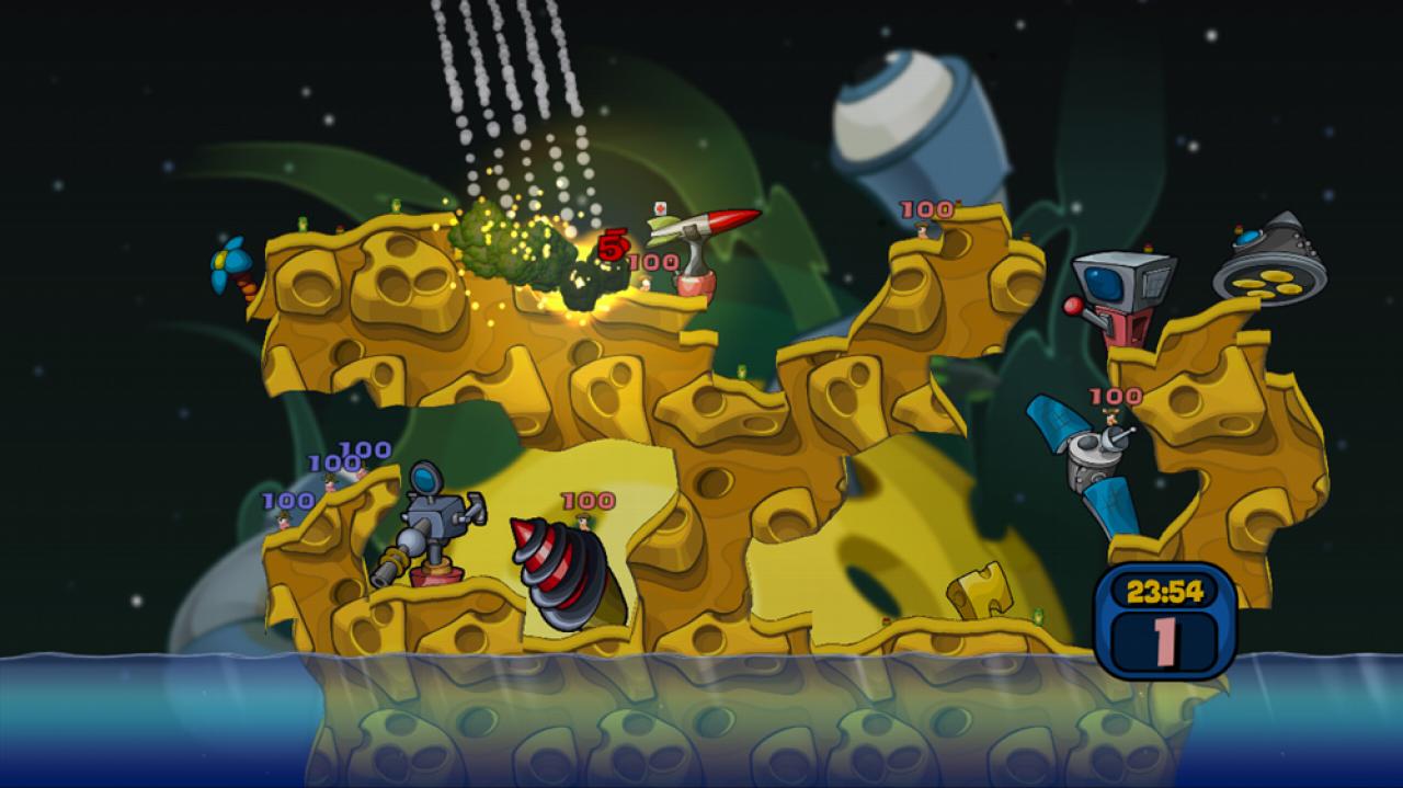 [30/06/2009] Die begehrtesten Elemente in Worms sind die legendären Waffenkisten. Wer richtig Glück hatte, wurde mit einem Esel oder gar einem Armageddon Meteor-Schauer belohnt. So konnte ein einzelner Glückstreffer über die gesamte Partie entscheiden und alles verändern.