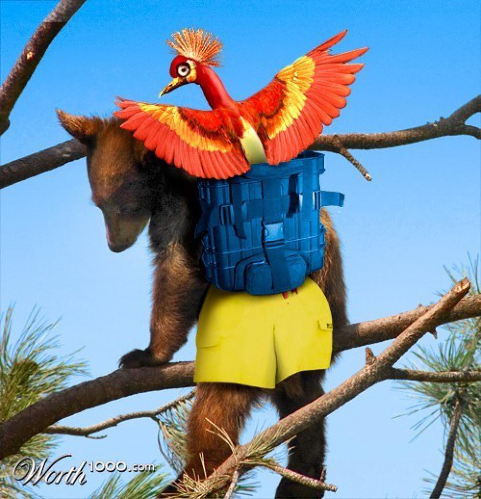 [24/07/2009] Der wohl bekannteste Rucksacktourist der Welt: Kazooie aus Banjo-Kazooie - hier in einer Illustration von worth1000.com, bei der Spielecharaktere möglichst realistisch dargestellt werden sollten.