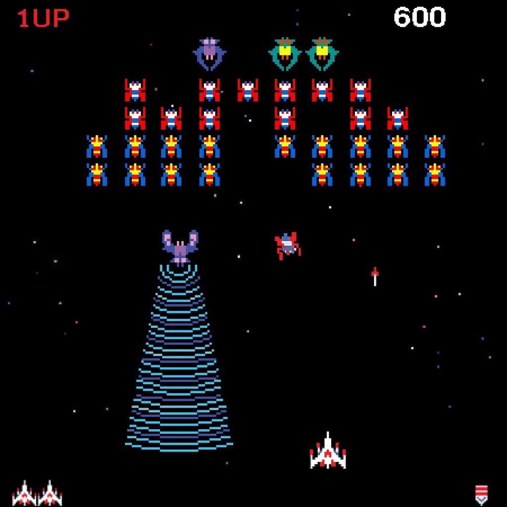 [24/07/2009] Galaga ist eines der wenigen Spiele, die ihr während Ladescreens zocken dürft.