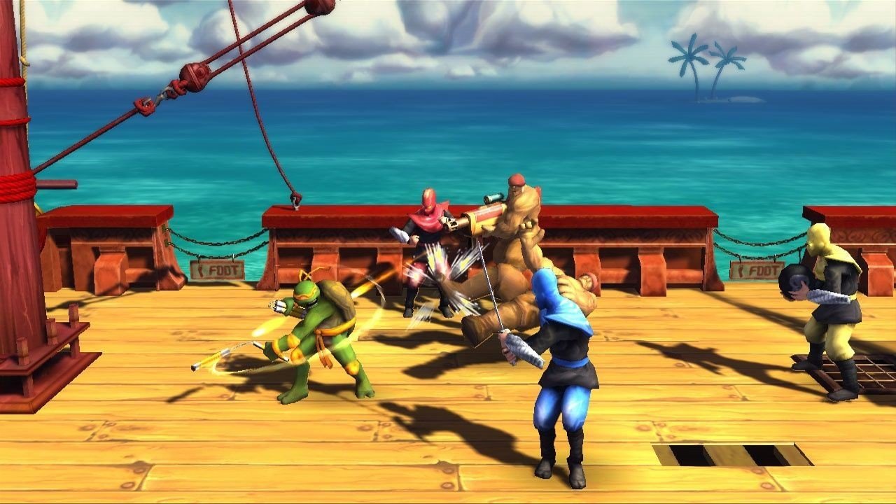[06/08/2009] Auch Schildkröten können austeilen, vor allem wenn sie Teenage Mutant Ninja Turtles heißen. Die Karatemeister kämpfen sich in Teenage Mutant Ninja Turtles: Turtles in Time Re-Shelled durch verschiedene Zeitepochen. Das Spiel ist ein Remake des im Jahr 1991 erschienenen Originals. Das Genre des Games, Side-Scrolling Beat 'em up, war in den 1990ern beliebt und gilt heute als fast ausgestorben.