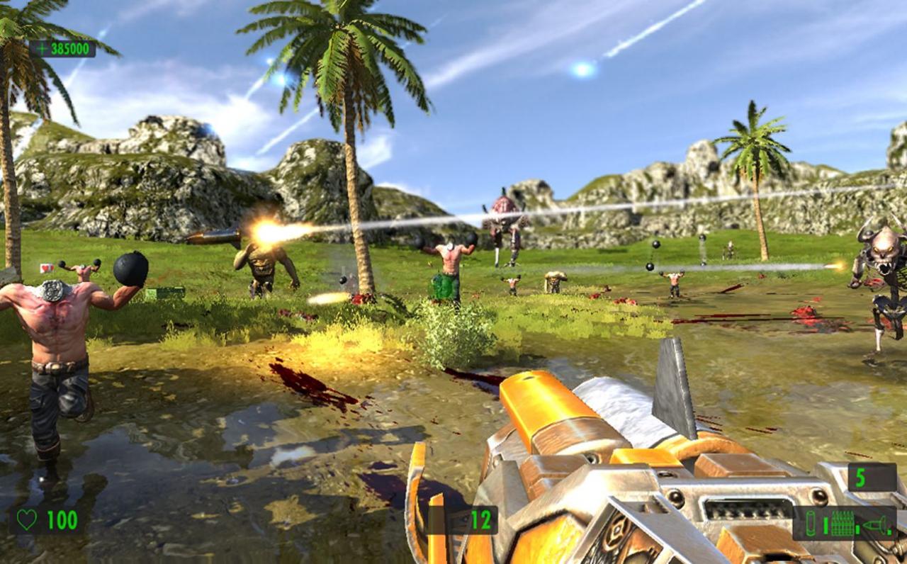 [17/09/2009] Serious Sam HD - Man mag es nicht für möglich halten, aber in dem Ego-Shooter existiert tatsächlich etwas wie eine Story. Näheres zur belanglosen Handlung erfährt man allerdings nur über den Aufruf des Ingame-Strategieführers NETRICSA.