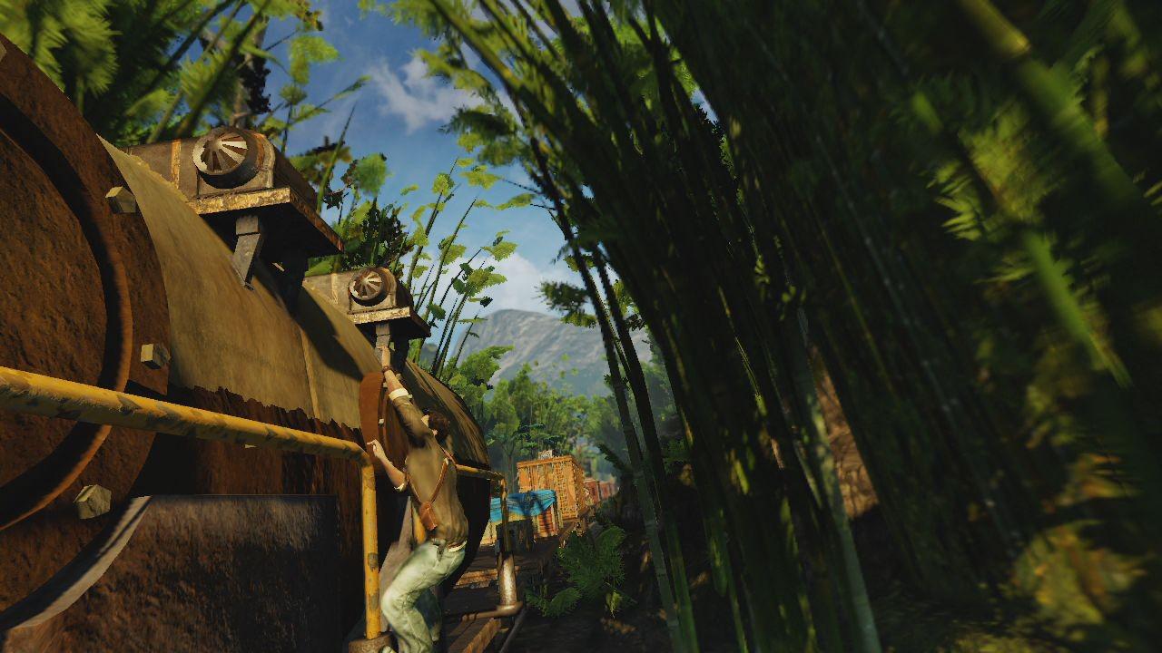 [29/09/2009] Uncharted 2 bereitet euch für eure Flucht aus dem Dschungelcamp vor: Gehen euch die Kandidaten auf die Nerven, dann hängt euch einfach an den nächstbesten Zug. Hmm, kein Zug in Sprungweite? Dieser Dr. Bob muss doch irgendein Fahrzeug haben!
