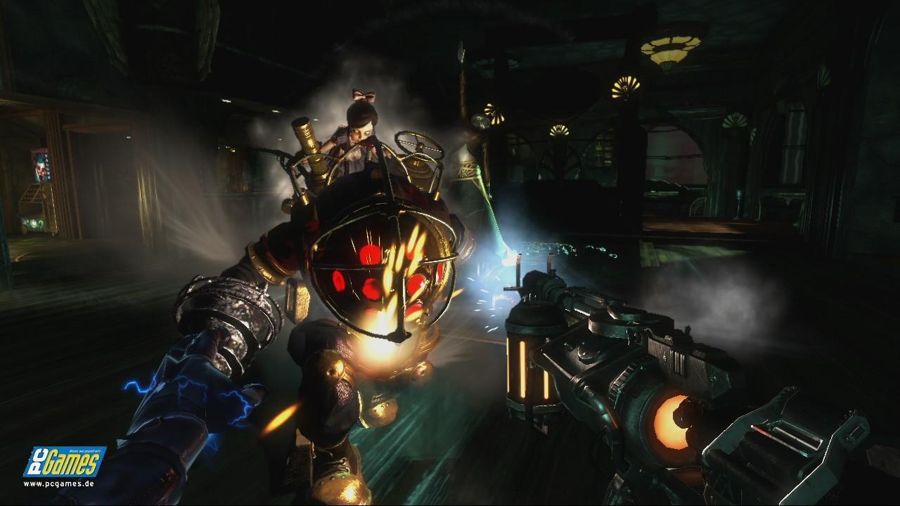 [11/12/2009] BioShock 2, Take Two - Das Sequel konnte an den Erfolg des genialen Erstlings nicht wirklich anknüpfen, bietet aber nichtsdestotrotz gute Baller-Unterhaltung. Coole Sache: Ihr schlüft in den gepanzerten Anzug eines Big Daddys.