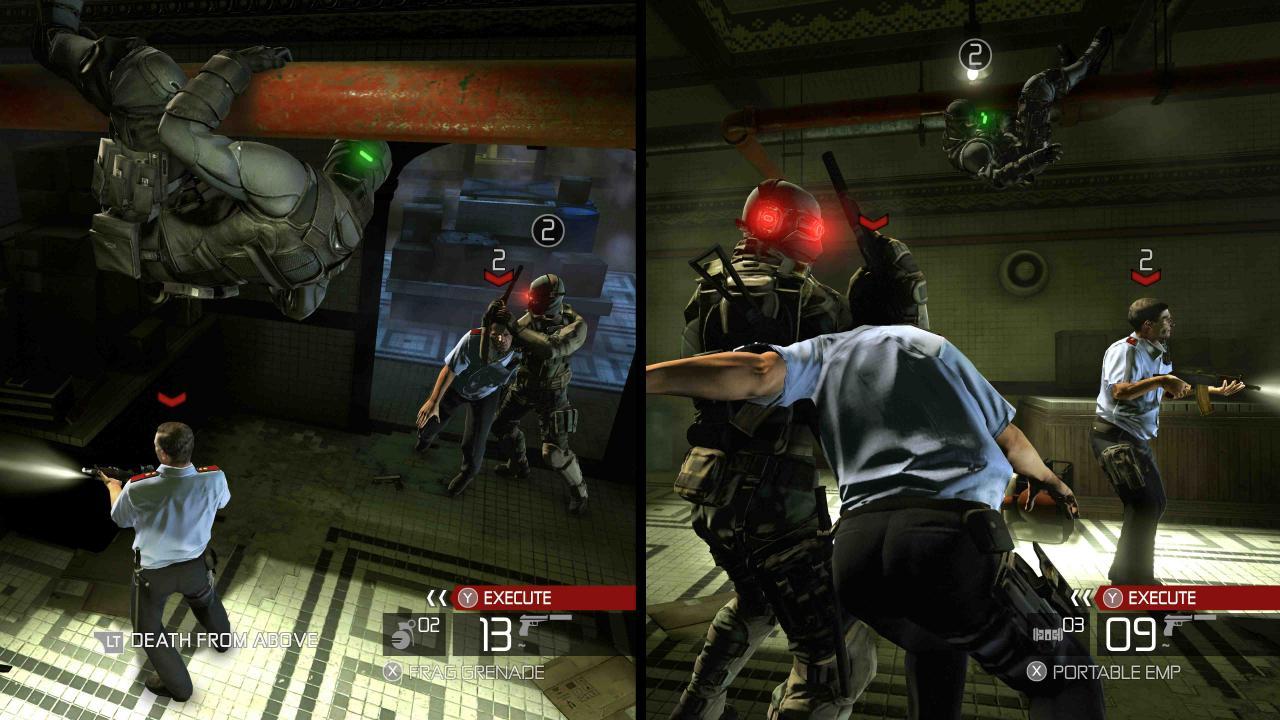 [12/01/2010] Im Splitscreen die Lage checken Im Splitscreen-Modus auf den Bereich des Mitspielers zu schauen fällt nicht besonders auf, ist aber streng genommen unfair. Natürlich ist es auch nicht immer einfach, die Augen auf seinen Bereich zu konzentrieren.