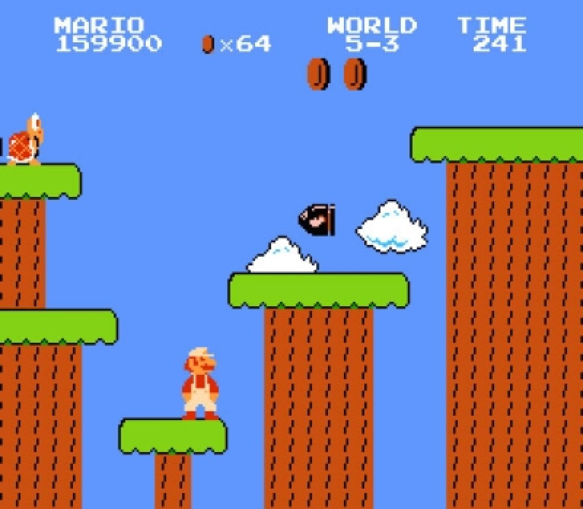 [22/04/2010] Mario hat die Fähigkeit, über acht Meter in die Höhe zu springen.
