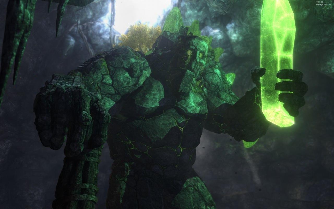 [22/04/2010] Super Golem Wars: Ihr wollt Wesen aus einer anderen Dimension bekämpfen? Dann trefft ihr mit Golem Wars genau die richtige Wahl! Schnappt euch den Controller eurer Stonetendo See U und schwingt den Hammer gegen furchteinflößende Gegner! (Bild: Nvidia Techdemo)