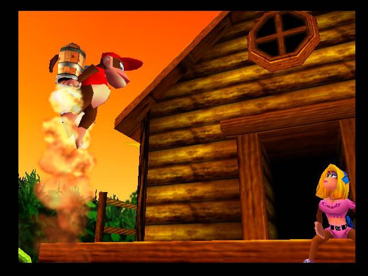[04/05/2010] In Donkey Kong 64 müssen wir nicht nur unsre Kong-Freunde befreien, sondern auch noch unsere Bananen retten, damit wir nicht verhungern. Dabei bietet uns das 3D-Jum'n'Run-Spiel nicht nur den Spaß, den bösen King K. Rool eine Lektion zu erteilen. In einer Art Bonuslevel dürfen wir uns sogar an dem Spiel JetPac versuchen!