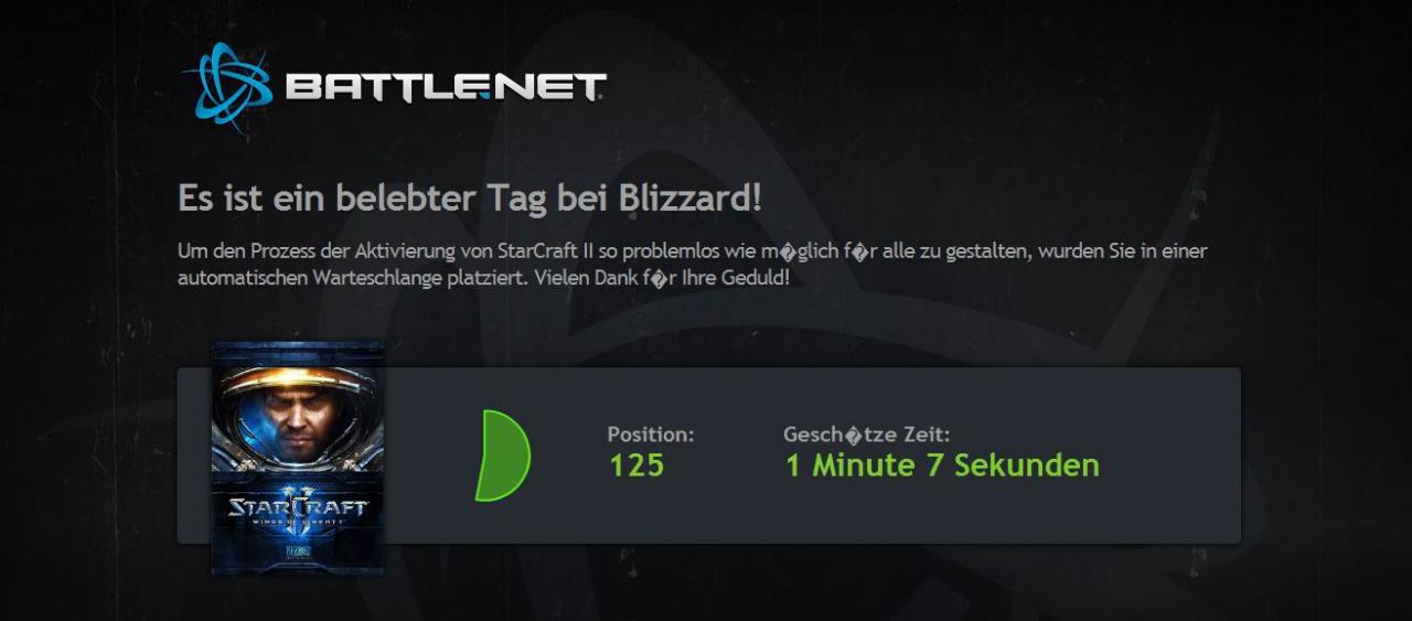 [26/07/2010] Mit Warteschlangen garantieren die Entwickler, dass sich nicht zu viele Spieler gleichzeitig auf den Servern tummeln und eventuell die Performance gefährden könnten. Uns macht das aber trotzdem keinen Spaß!