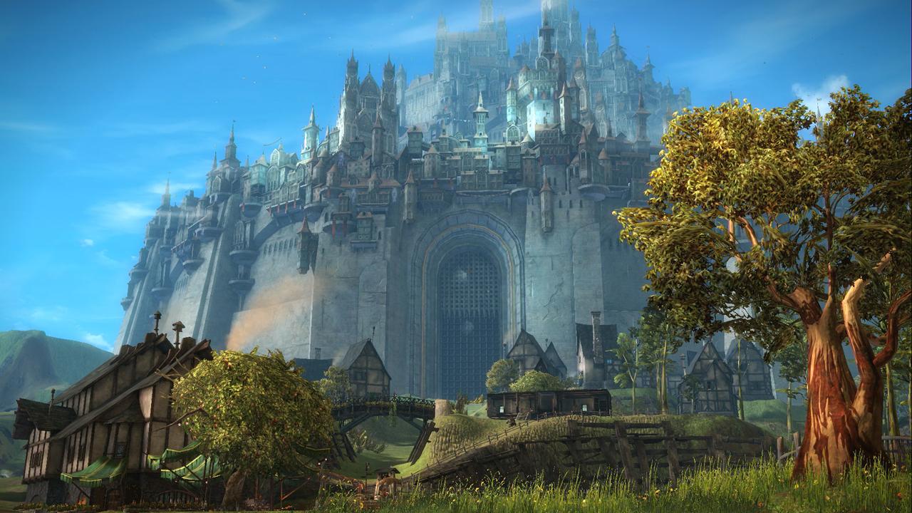 [21/08/2010] Dieses Bild von Guild Wars 2 sieht schlicht fantastisch aus. Die Größe des Schlosses lässt Rollenspiel-Fans den Atem stocken.