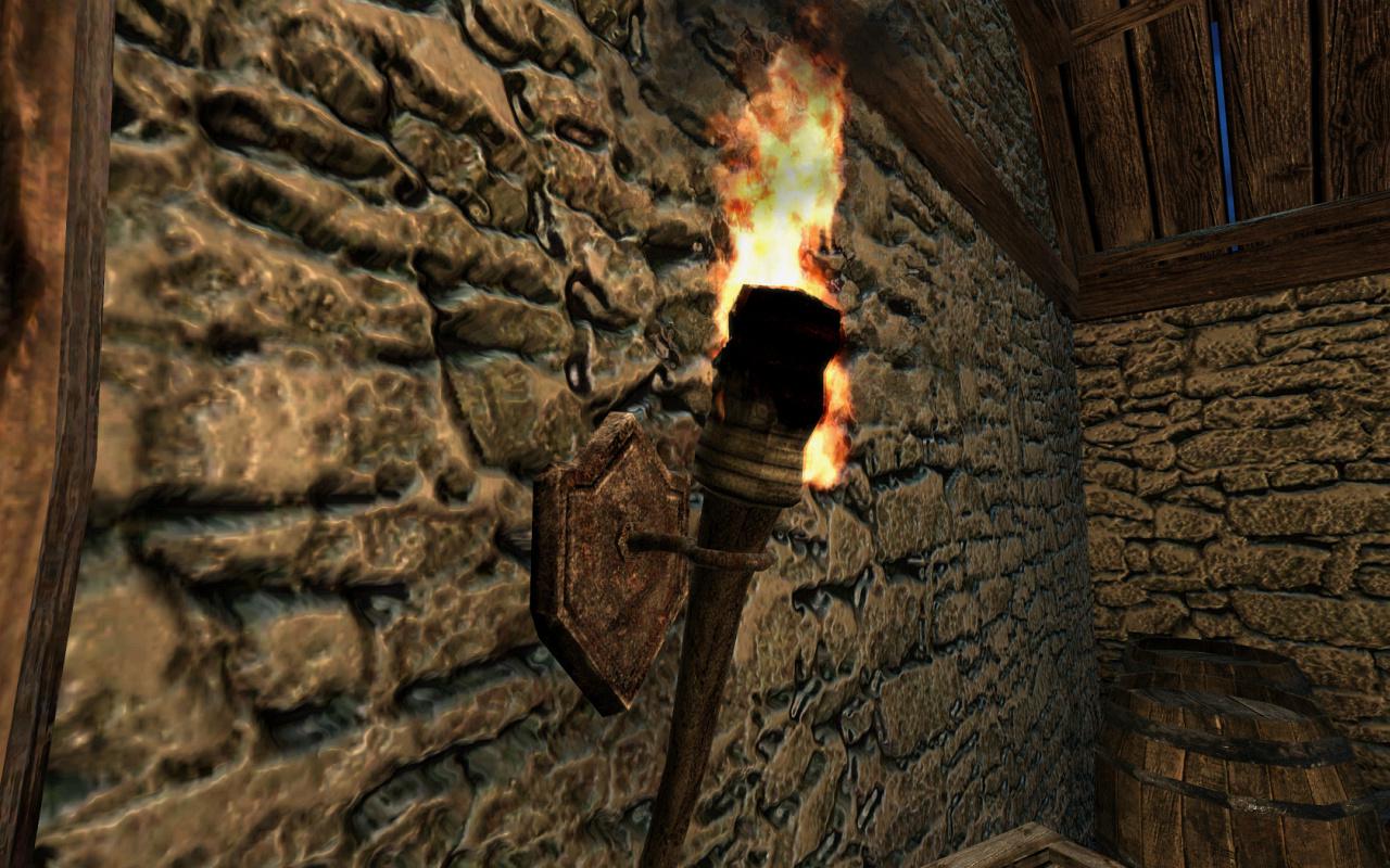 [30/09/2010] Das Parallax Mapping aus Gothic 3 sorgt für viel Tiefe in den Texturen, wirkt aber aus manchem Blickwinkel merkwürdig.