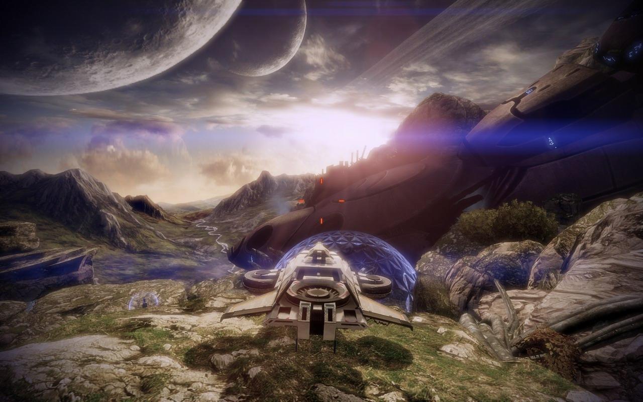 [30/09/2010] In Mass Effect 2 ist man nicht mehr soviel auf Planetenoberflächen unterwegs, dennoch setzen die Entwickler auf überzeugende Panoramen.
