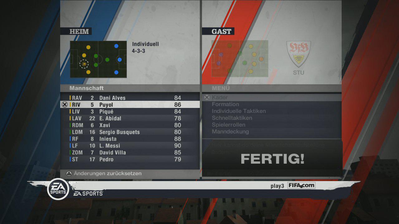 [28/09/2010] Mit der Aufstellung zu variieren kann sinnvoll sein, gerade wenn man nicht die gewünschten Spieler hat. 