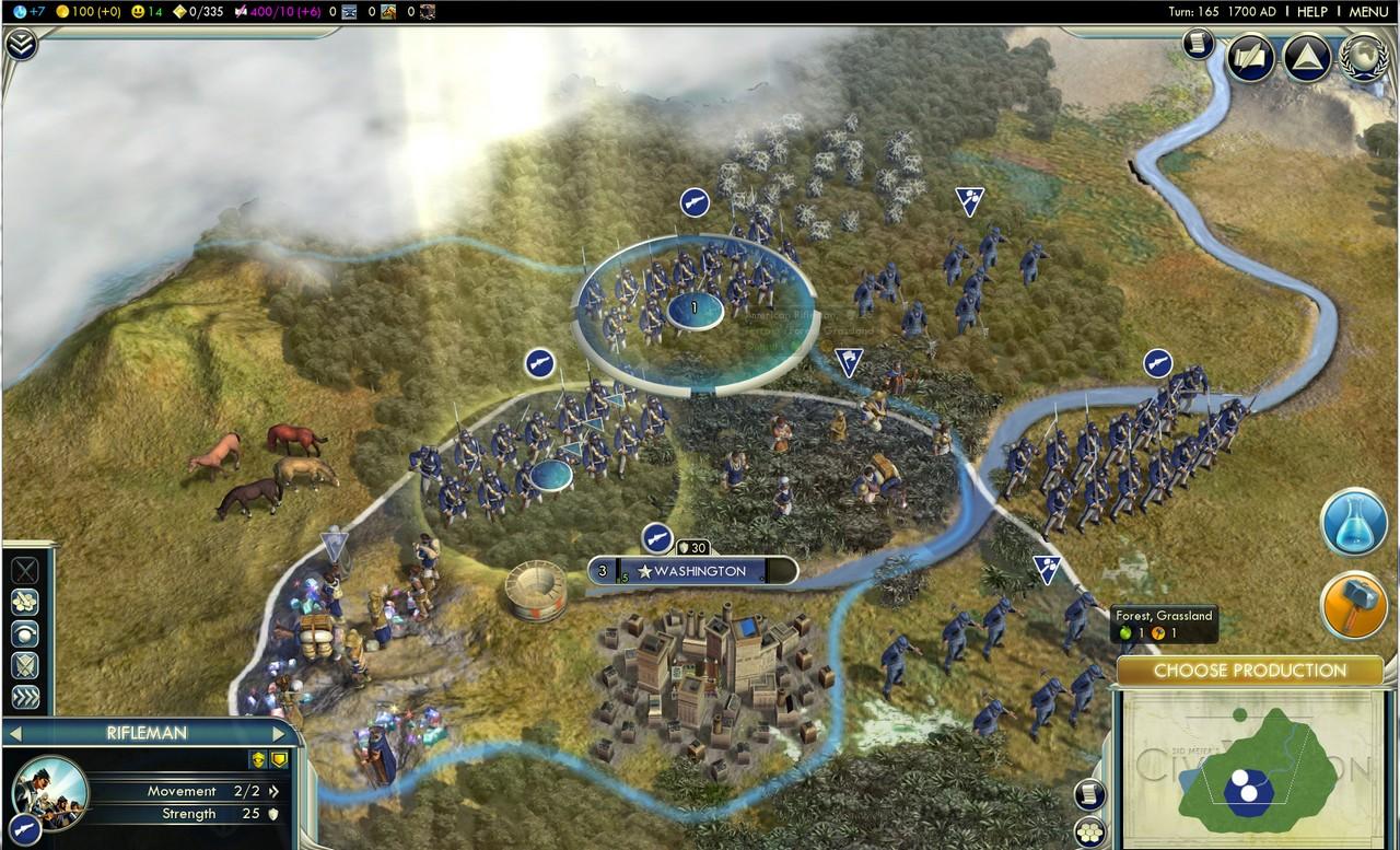 [28/09/2010] Civilization 5 ist ein tolles Spiel, aber die Gegner sind oft dumm wie Bohnenstroh. Die neuen taktischen Möglichkeiten bei der Kriegsführung werden nur selten genutzt, die Widersacher stellen teilweise schutzlose Einheiten mitten in den Marschkurs einer Armee.