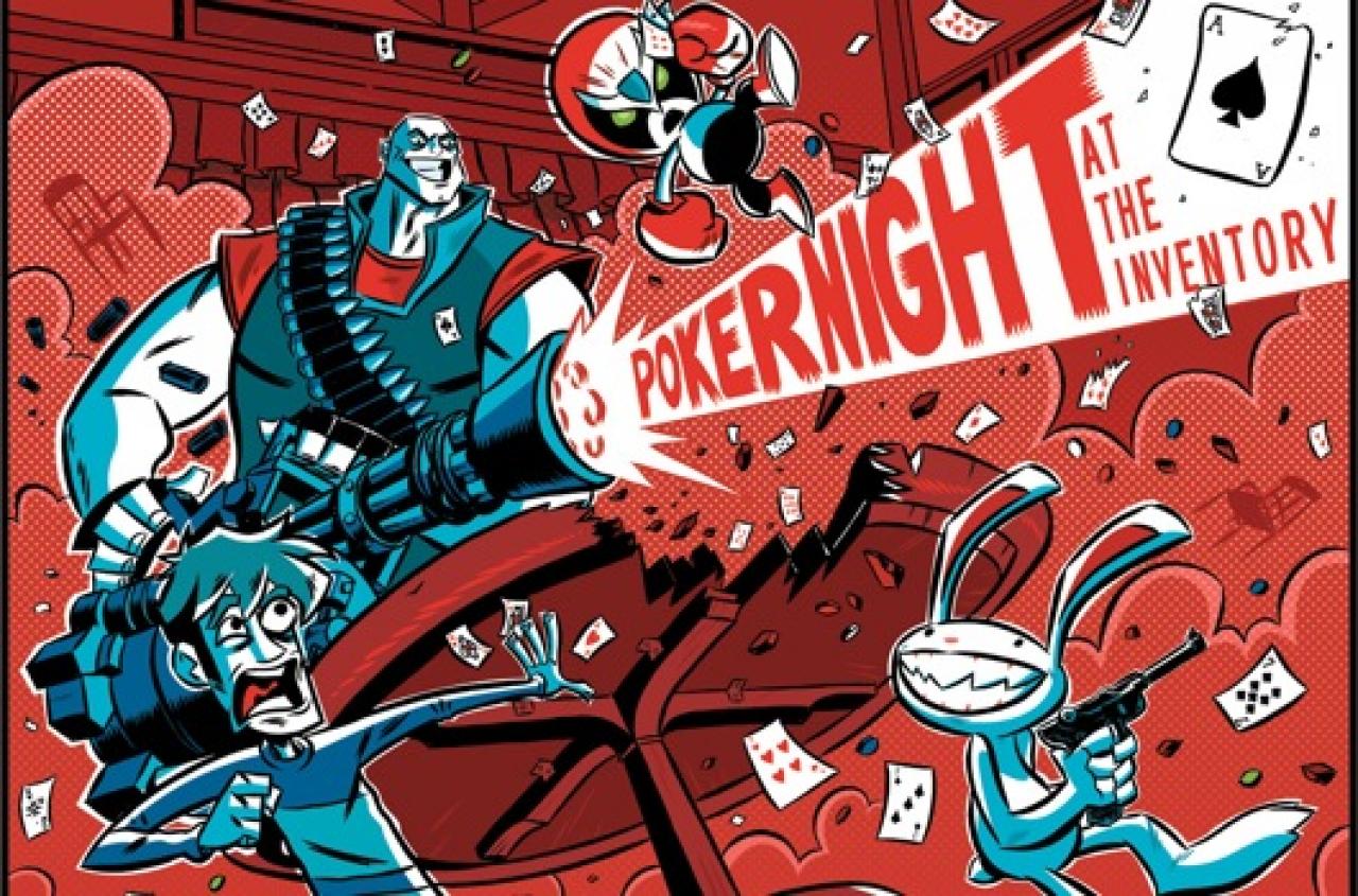 [03/09/2010] Eine Runde Poker geht immer, bei jeder Gelegenheit. Vermutlich aus diesem Grund hat Telltale Games ein Crossover-Titel zur Poker-Spielvariante Texas hold 'em entwickelt. An der Seite von Max aus Sam and Max und Heavy Weapons Guy aus Team Fortress 2 zocken wir die Gegner in Pokernight At The Inventory ab.