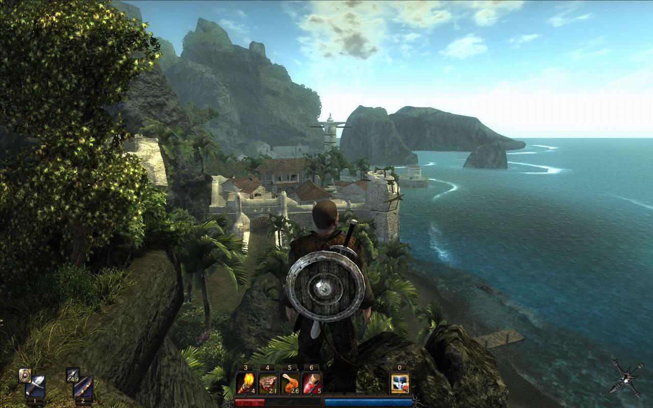 [30/09/2010] Risen spielte auf einer Insel, die man von einem Berg aus komplett überschauen konnte - toll!