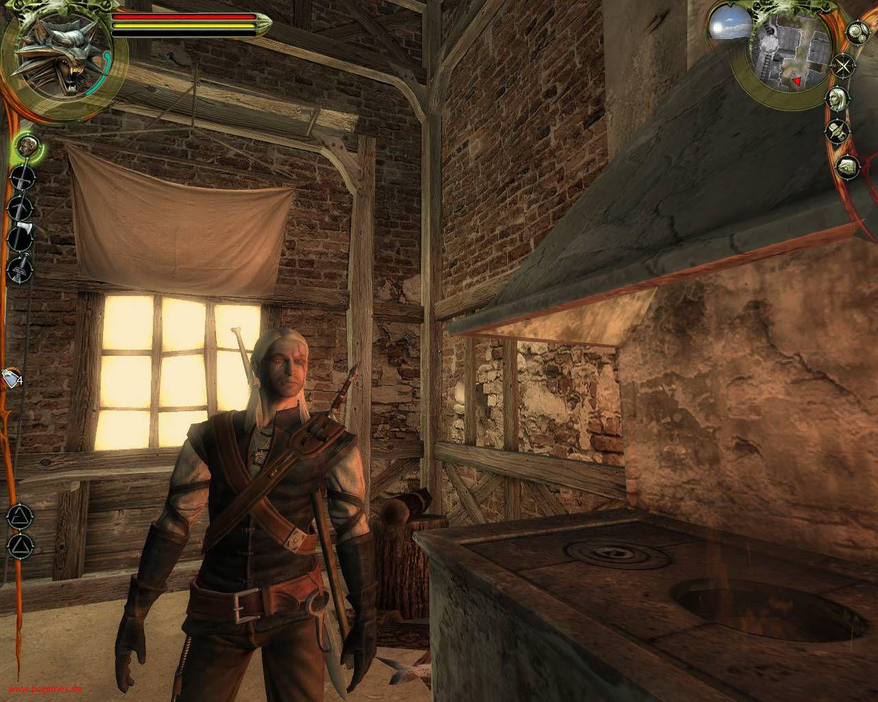 [30/09/2010] Hier zu sehen: Die Texturqualität aus The Witcher, die sich vor anderen Spielen nicht zu verstecken braucht, auch wenn viele Oberflächen sehr flach wirken.