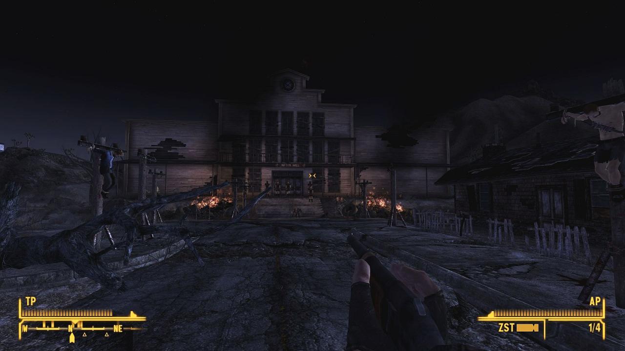 [21/10/2010] Für Ranger Ghost im Mojave Outpost schauen wir in Nipton nach dem Rechten. Vor dem Rathaus begegnen wir zum ersten Mal den unbarmherzigen Mitgliedern der blutrünstigen Legion.