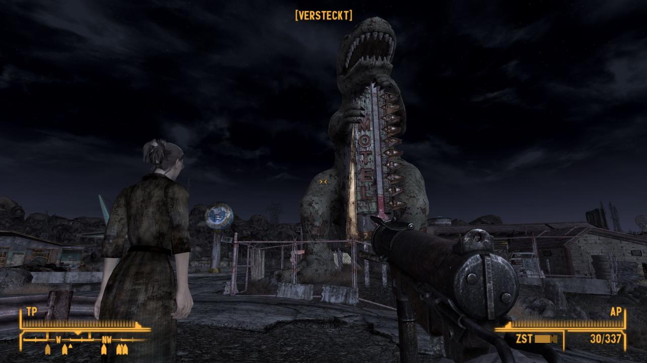 [22/10/2010] Nachdem wir den Kaufvertrag der Sklavenhändler in Jeannies Safe entdeckt haben, führen wir sie vor die Dinostatue und setzen dann Boons Barett auf. Der Witwer kümmert sich dann um den Rest.