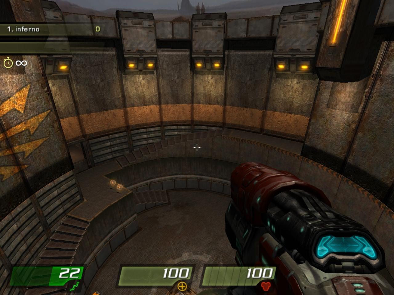 [18/10/2010] Railgun, Quake 4 (dt.)[br]Eine der dienstältesten Waffen der Spielgeschichte. Die in Lichtgeschwindigkeit abgefeuerten Uranbolzen der Railgun vernichteten bereits im indizierten Ur-Quake sämtliche Gegner mit nur einem Schuss. 