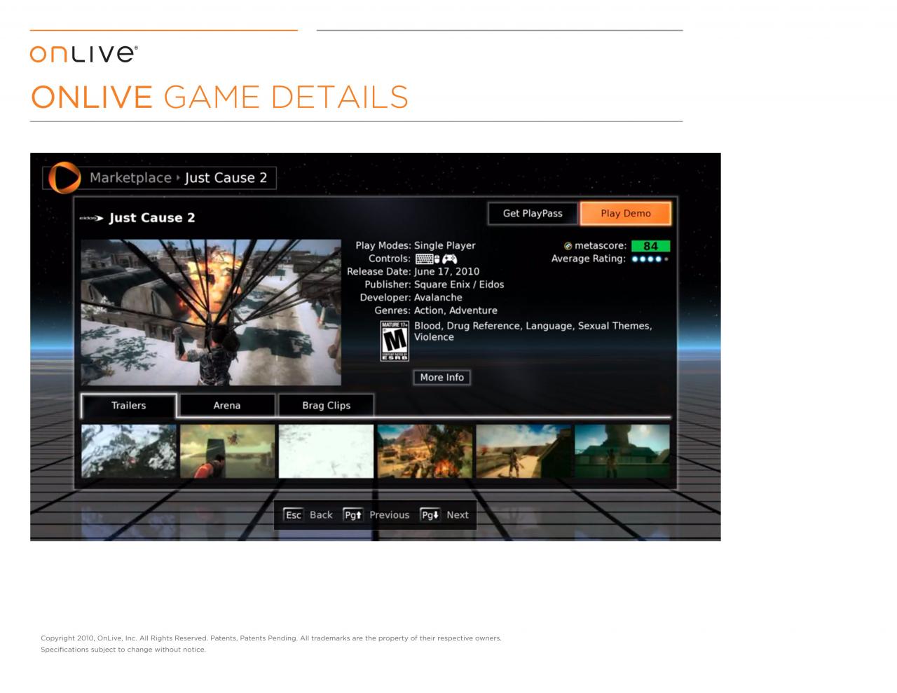 [06/10/2010] Platz 5: OnLive: Der Cloud Computing-Dienst ist im Juni 2010 in den USA gestartet und will schlussmachen mit Konsolenbindung und PC-Aufrüstwahn. Gespielt wird live im Internet - 