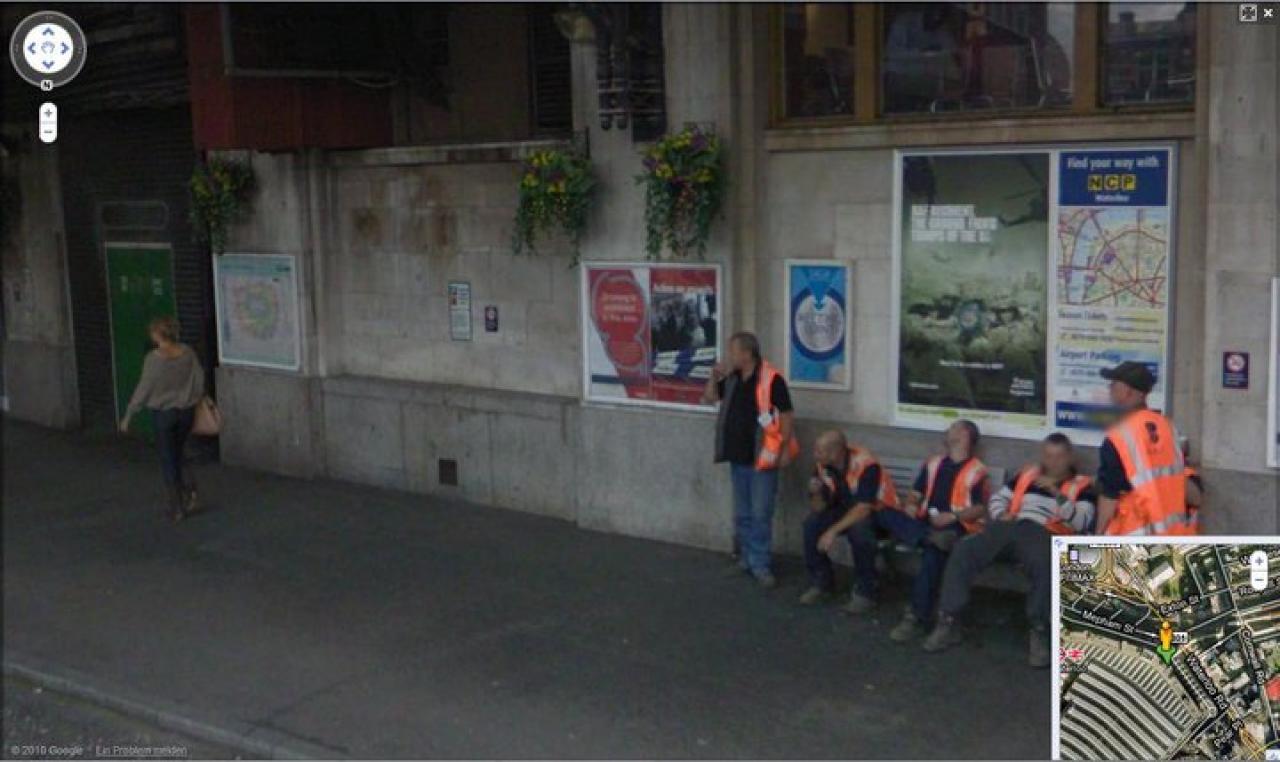 [01/10/2010] In London sind die Bauarbeiter noch fleißig - wenn sie nicht gerade Besseres zu tun haben!