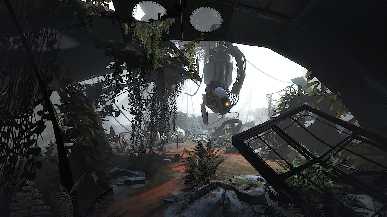 [20/10/2010] Während der erste Teil noch bewusst steril gehalten wurde, gibt es in Portal 2 mehr fürs Auge: Die zerstörten Aperture Labs sind von Pflanzen überwuchert, doch die gute alte GlaDos kümmert das wenig. Sie testet den Spieler trotzdem auf seine Fähigkeiten.