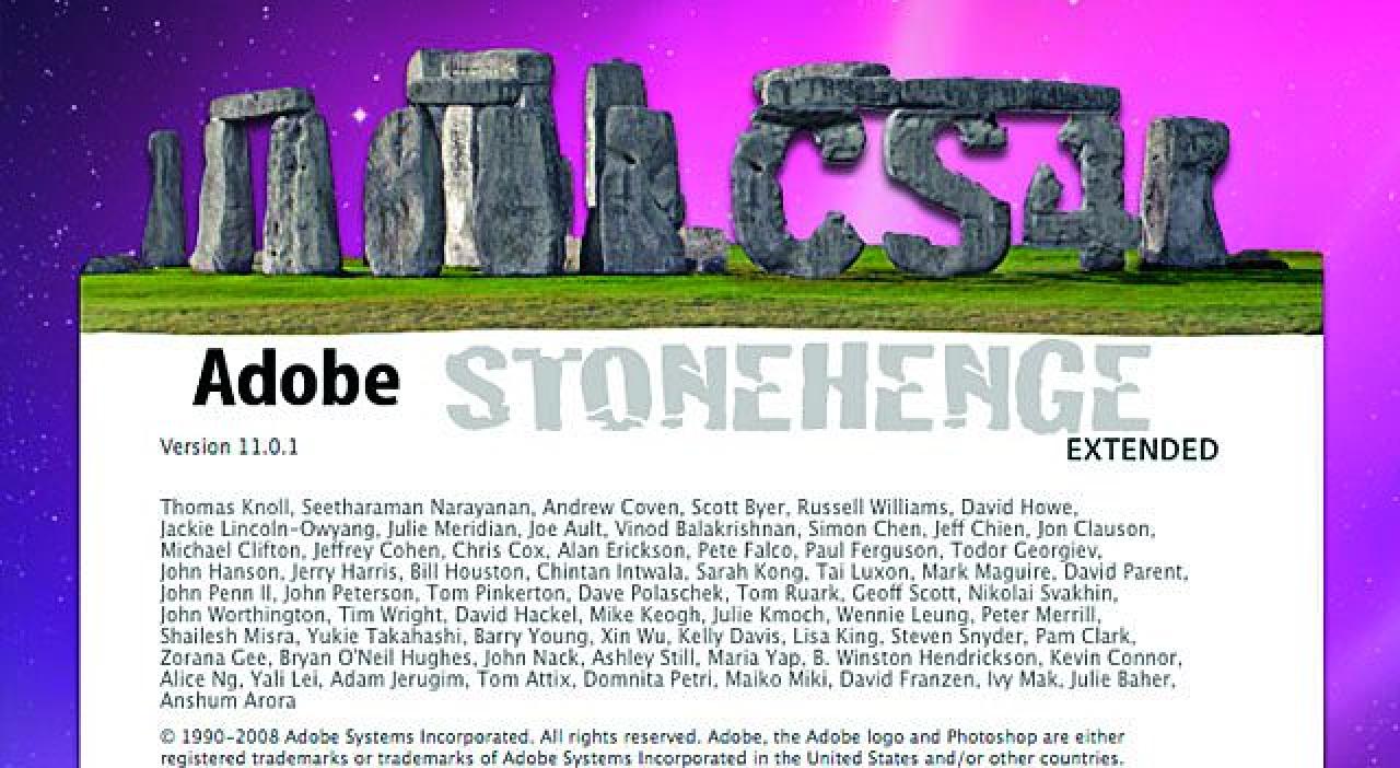 [08/10/2010] Adobe Photoshop - wird durch einen kleinen Trick zu Adobe STONEHENGE.