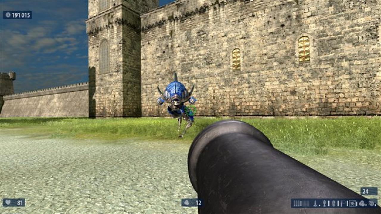 [18/10/2010] Kanone , Serious Sam HD[br]Es ist nicht allein der mangelnden KI geschuldet, dass die Feinde in Serious Sam als Kanonenfutter verspottet werden. Die armen Bösewichter machen tatsächlich Bekanntschaft mit monströs großen Kanonenkugeln. Kein Spaß, außer für den Spieler am Abzug. 